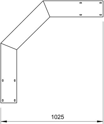 OBO Bettermann Vertr Bogen 90 Grad 160x400mm WLBF 90 164 FT
