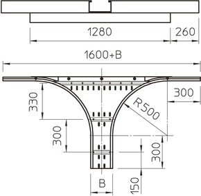 OBO Bettermann Vertr Anbau-Abzweigstück 160x600 WRAA 166 FT