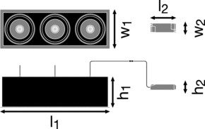 Ledvance LED-Einbaustrahler 3-fach . 4000K SPOT MULI3x30W4KFLWT