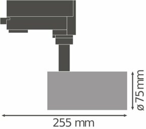 Ledvance LED-Stromschienenstrahler 4000K grau TRACK SP7525W4K90RGY