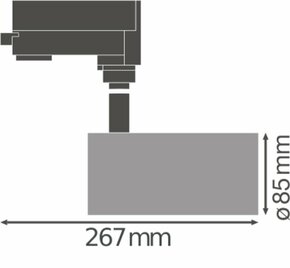 Ledvance LED-Stromschienenstrahler 4000K grau TRACK SP8535W4K90RGY