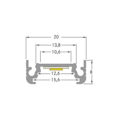 Brumberg Leuchten LED-Flachprofil 20x8mm 2000mm weiss 53600070