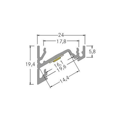 Brumberg Leuchten LED-Alu-Eck-Profil 2000mm schwarz 53702080
