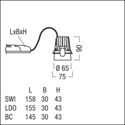 Zumtobel Group LED-Lichtmodul weiß, 3000K DIAMO MD #60210960