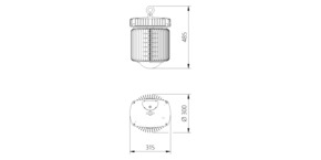 Lichtline LED-Hallentiefstrahler 5000K 431050650022
