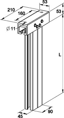 Niedax GFK-Hängestiel FPDS 500/AC