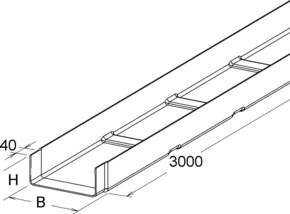 Niedax GFK-Kabelrinne KK 80.200