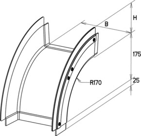Niedax GFK-Rinnenfallbogen KKBA 110.200