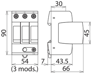 DEHN Überspannungsableiter Typ 2 DEHNGARD M DG MU 3PY 480 3W+G