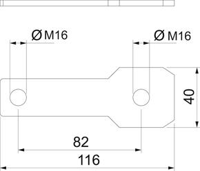 OBO Bettermann Vertr Anschlussbügel gerade Ausführung AB EX ISG S M16