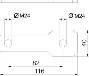 OBO Bettermann Vertr Anschlussbügel gerade Ausführung AB EX ISG S M24