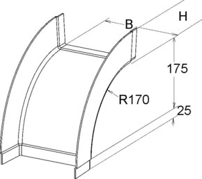 Niedax GFK-Rinnenfallbogen KKBA 80.300