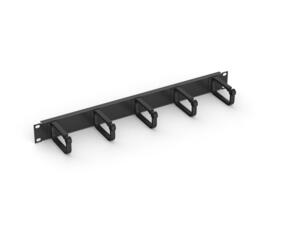 Enoc Kabelführungspanel 1HE 19" Hybrid m.5Bügel schwarz CPH 01-S