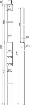 DEHN Stützrohr D 50mm L 3200mm SRD503200FS16#105306