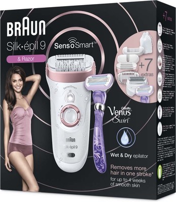 BRAUN Epilierer Silk-epil9 9-870 SensoS rose/go