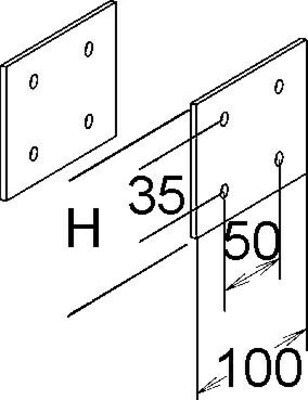Niedax GFK-Stoßverbinder KKGH 80 (1Paar)