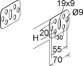 Niedax Stoßstellenverbinder KKIH 50 E4 (1Paar) Niedax Stoßstellenverbinder KKIH 50 E4 (1Paar)