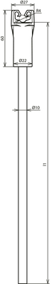 DEHN DEHNiso-DLH Distanzhalter D 10mm f. Rd 8mm DILH8DS10L280KGRGFK