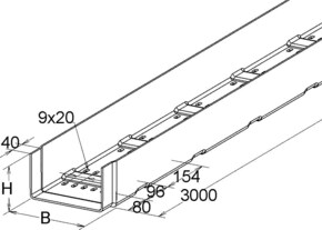 Niedax GFK-Kabelrinne KKL 110.300