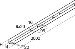 Niedax GFK-Kabelrinne KKL 20.050