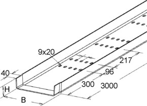 Niedax GFK-Kabelrinne KKL 50.200