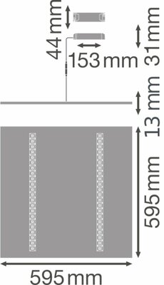 Ledvance LED-Panel M600 4000K 3h PANELINDV60033W/4KEM