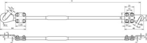 DEHN Erdungsleitung 10mm2/L 1,0m schw. EL10L105M1KSO8101KSO