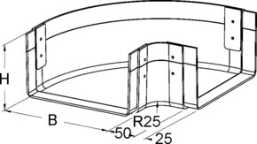 Niedax GFK-Bogen 90Grad Klein KKW 110.100