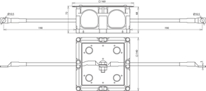 DEHN UP-Trennstellenkasten 160x160x68mm TSK140X140V2AAL16CU