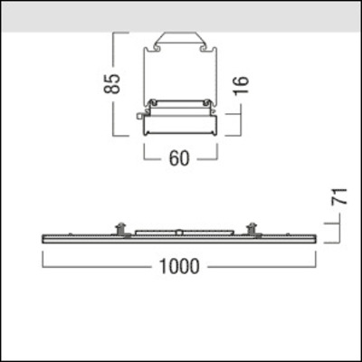 Zumtobel Group LED-Lichtbandleuchte schwarz, 4000K TECTON C #42186328