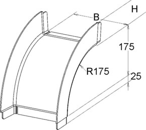 Niedax GFK-Rinnenfallbogen KPBA 50.100/P