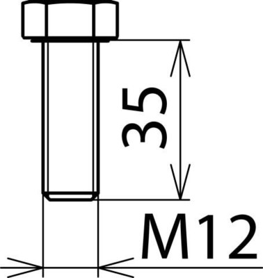 DEHN Sechskantschraube DIN933 M12x35mm NIRO SKSM12X35V2A
