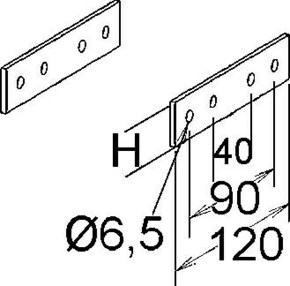 Niedax GFK-Stoßverbinder KPGH 40 (1Paar)