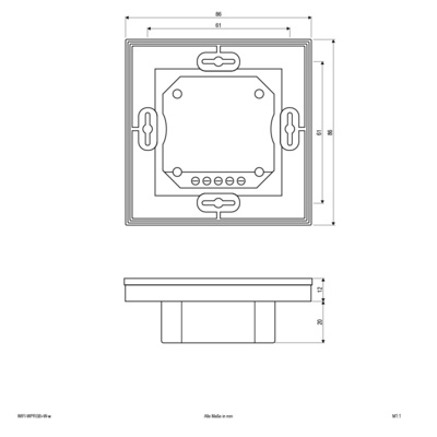 EVN Lichttechnik WIFI RGBW-Controller Panel für Wandeinbau WIFI-WPRGB+W-ws