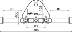 DEHN Phasenanschlussplatte 3-polig m. B 13mm PAP 3 M12 SSM B13 RB