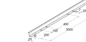 Niedax GFK-Trennsteg KPT 50/M