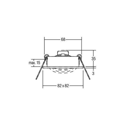 Brumberg Leuchten Einbaulautsprecher 3/4W aluminium quadrat. 43004250