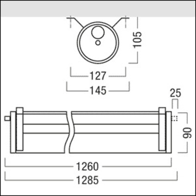 Zumtobel Group Rohrleuchte mit DV 3000K TUBILUX #42186419