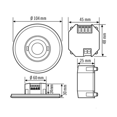 ESYLUX Präsenzmelder DALI weiß PD-FLAT #EP10428661