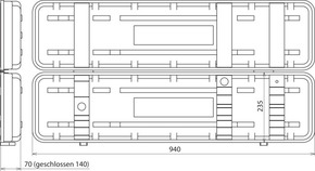 DEHN Kunststoffkoffer 930x215x140mm leer KKL PHE3