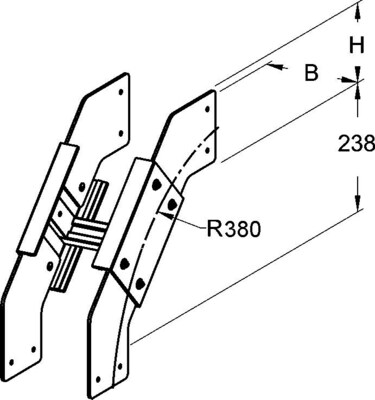 Niedax GFK-Bogen verstärkt ULBA 100.200