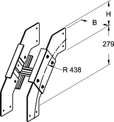 Niedax GFK-Bogen verstärkt ULBA 150.750