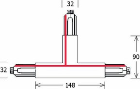 LTS Licht&Leuchten T-Verbinder PE innen links weiß ST-A T/PE-INL9015 weiß