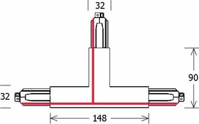 LTS Licht&Leuchten T-Verbinder PE außen links gr ST-A T/PEOUTL9013 gr