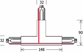 LTS Licht&Leuchten T-Verbinder PE außen links schwarz ST-A T/PEOUTL9013 sw