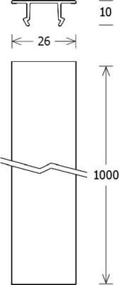 LTS Licht&Leuchten Abdeckleiste weiß ST-ZCOV/S-9000/GP weiß