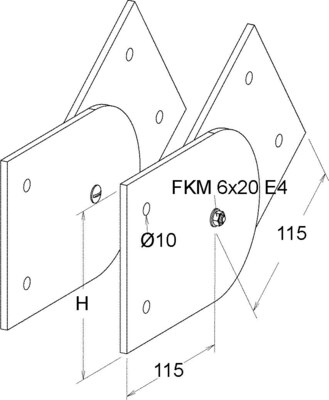 Niedax GFK-Gelenkverbinder ULGV 53 (1Paar)