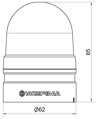 Werma Mini TwinFLASH 115-230VAC BU 26052060