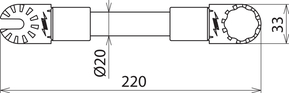 DEHN Isolierstangen-Verläng. L 220mm ISV 220 ZK MS