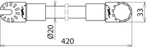 DEHN Isolierstangen-Verläng. L 420mm ISV 420 ZK MS
